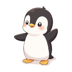 Fototapeta premium Cute Baby Penguin Clipart 05