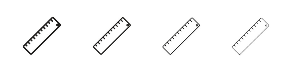 Ruler icon outline vector. outline icons collection.