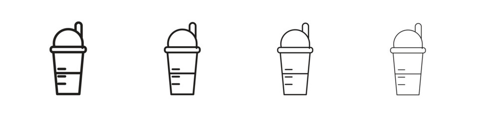 Protein shake icon outline vector. outline icons collection.