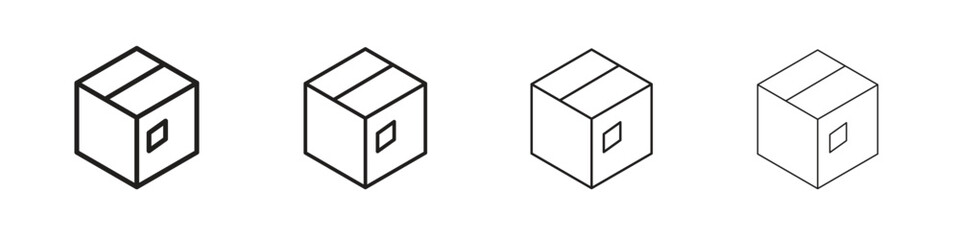 Package icon outline vector. outline icons collection.