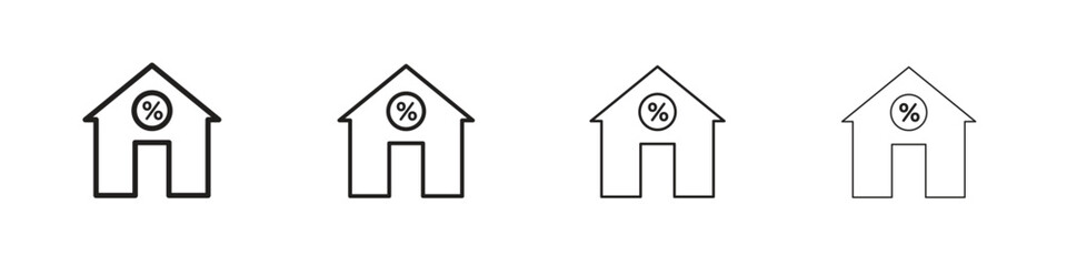 Mortgage icon outline vector. outline icons collection.