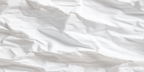 Fototapeta premium Crumpled white paper texture background.