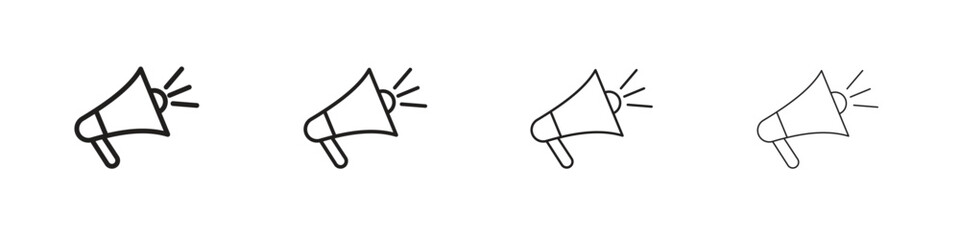 Megaphone icon outline vector. outline icons collection.