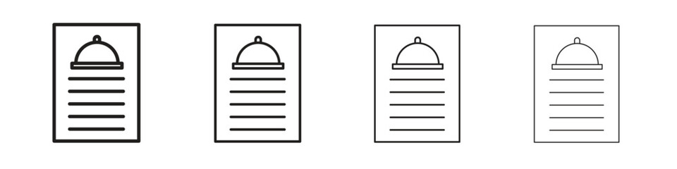 Menu icon outline vector. outline icons collection.