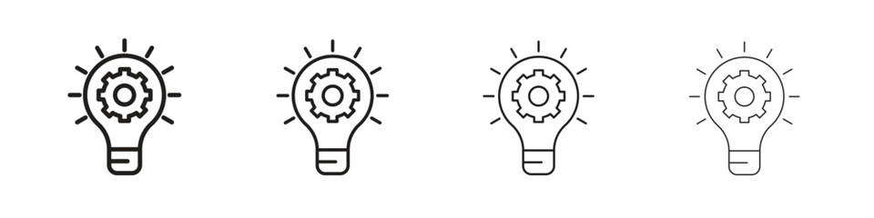 Innovation icon outline vector. outline icons collection.
