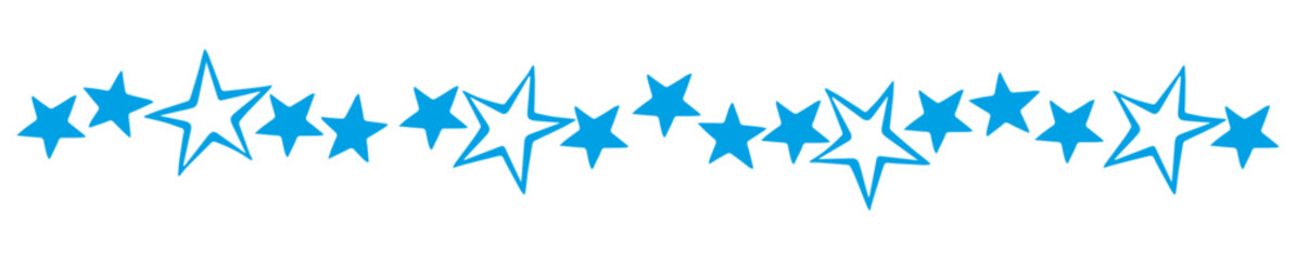 Blue Star Border Vector Illustration