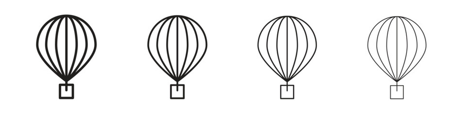 Hot air balloon icon outline vector. outline icons collection.