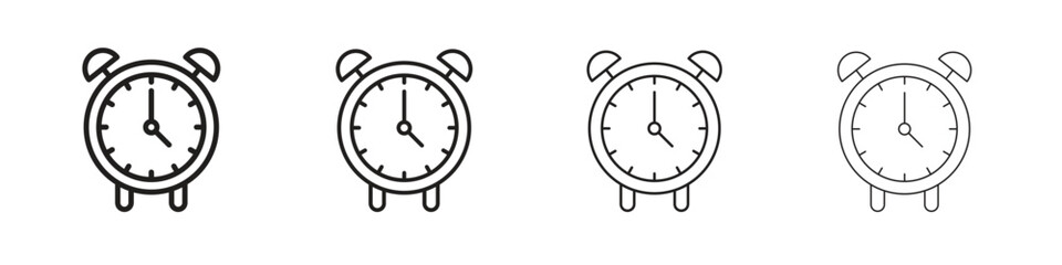 Clock icon outline vector. outline icons collection.