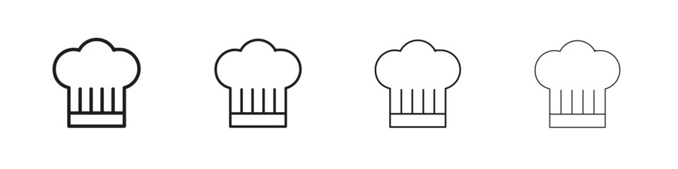 Chef hat icon outline vector. outline icons collection.