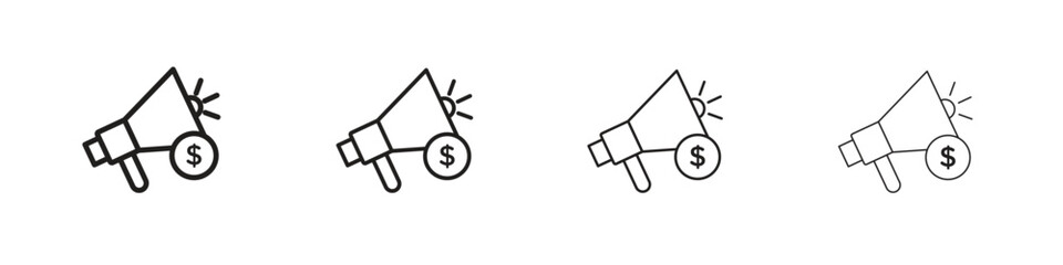 Campaign icon outline vector. outline icons collection.