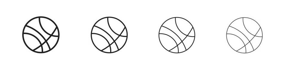 Basketball icon outline vector. outline icons collection.