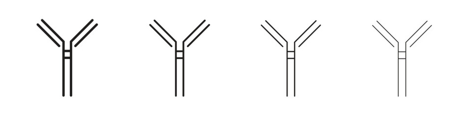 Antibody icon outline vector. outline icons collection.