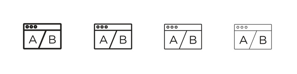 A B test icon outline vector. outline icons collection.