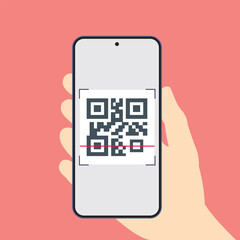  Scanning QR code with smartphone - qrcode