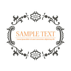 Vintage frame with sample text.