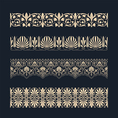 Decorative seamless border. Vector illustration.