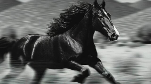 galloping horse in motion