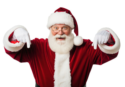 Santa Claus encouraging users to subscribe to company newsletter or holiday offer campaign for corporate email marketing and customer engagement materials