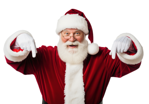 Santa Claus encouraging users to subscribe to company newsletter or holiday offer campaign for corporate email marketing and customer engagement materials
