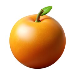 Orange Fruit with Green Leaf and Stem photo front