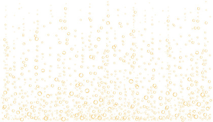 Orange carbonated water with gold bubbles.