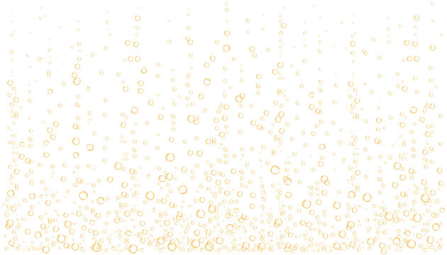 Orange carbonated water with gold bubbles.