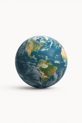 Fototapeta premium Clean Minimal Earth Globe Representing Global Sustainability 