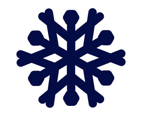 Detailed blue snowflake ideal for winter themes, crafts, and seasonal decorations.