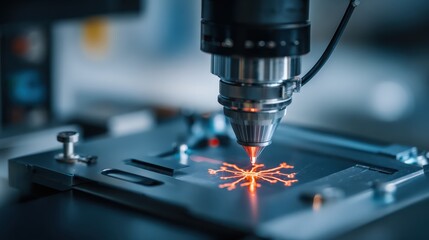 Precision laser technology creating intricate patterns in scientific research