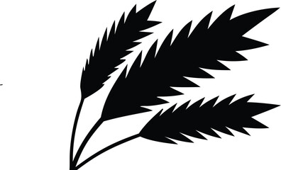 Stylized Leaf Silhouette – Tropical Botanical Icon for Nature-Inspired Design