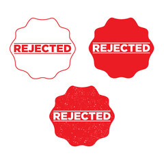 Different Color Rejected stamp vector design for use	