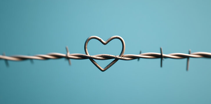 Barbed wire heart: a symbol of love and protection, a reminder that even in tough situations, there is always love. A unique symbol that is both strong and tender.