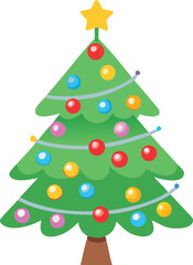 christmas tree vector illustration