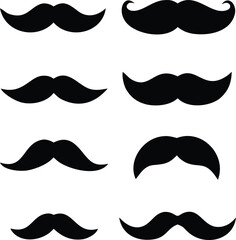 set of mustache vector