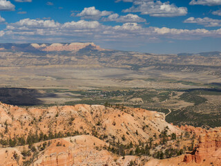 Wide angle view of a canyon