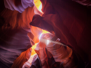 Dramatic stone patterns in a slot canyon