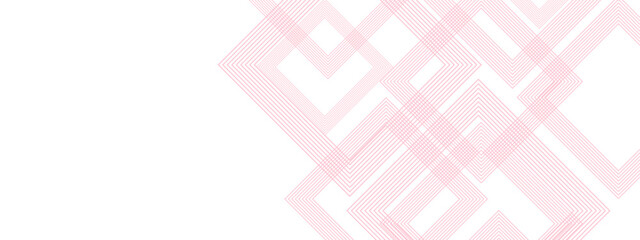 Pink background with lines. Abstract background of pink square lines. Modern square pattern background with geometric overlapping shapes texture. Suitable for tech, abstract, business