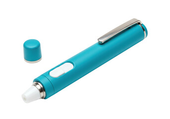 Isolated corrector pen on seamless backdrop, office stationery equipment for correcting text