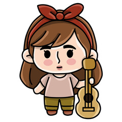 little girl with a guitar 