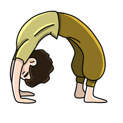 Yoga pose character 