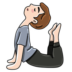 Boy in yoga pose