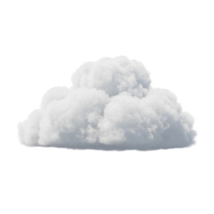 Realistic fluffy cloud PNG isolated on transparent background weather sky element