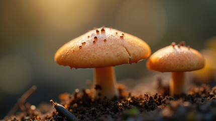 macro of a mushroom