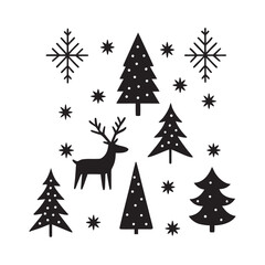 Christmas Elements Set – Festive Vector Illustrations Collection