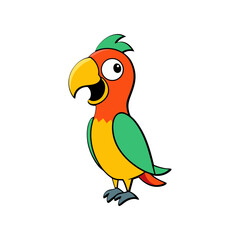 parrot on a white background