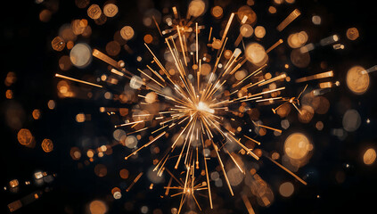 sparkler on black background