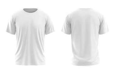 Front and back view of a plain white t-shirt (6)