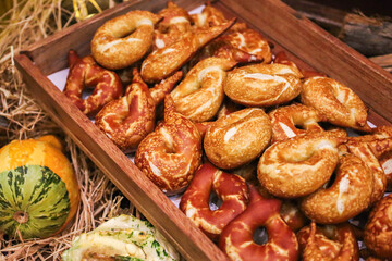 Bounty of breads served at a buffet