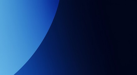 Abstract dark blue background with a bright blue curved shape on the left side