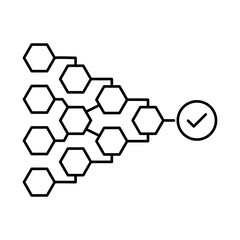 Intelligent Swarm Icon, AI swarm intelligence, Collective intelligence systems, Distributed AI agents, Swarm-based decision making, and Collaborative AI behavior. Vector illustration.